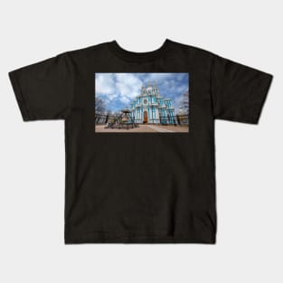 Smolny cathedral in Saint Petersburg, Russia Kids T-Shirt